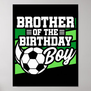 Póster Fiesta de fútbol de niños hermano del chico del cu