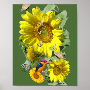 Póster fiesta de girasol Funda