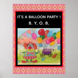 Póster Fiesta de globo