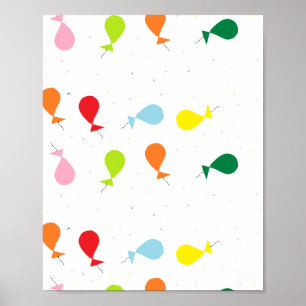Póster fiesta de globo