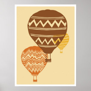 Póster Fiesta de globos geométricos