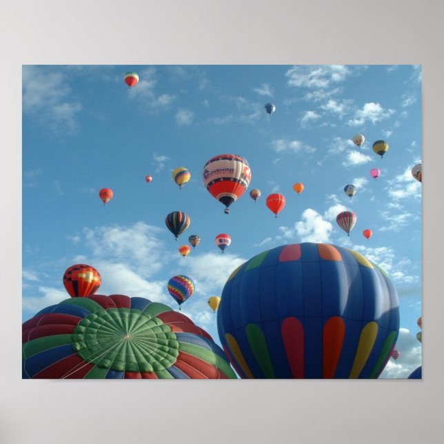 Póster Fiesta de globos por la mañana (Frente)