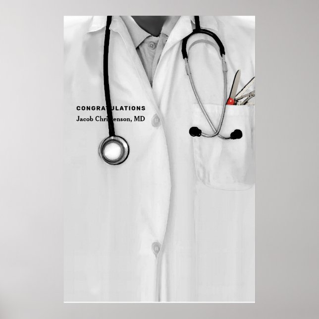 Póster Fiesta de Grado de Escuela de Medicina (Frente)