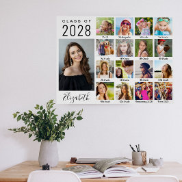 Póster Fiesta de graduación a través de la foto de 17 año