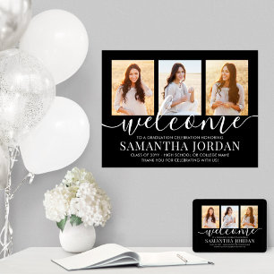 Póster Fiesta de Graduación Bienvenidos 3 Collage de Foto