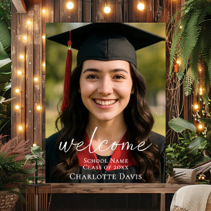 Póster Fiesta de graduación con foto de guión moderno bie