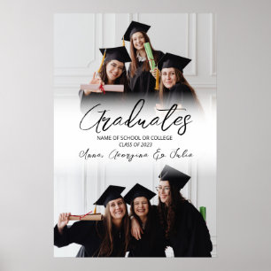 Póster Fiesta de graduación de amigos con collage de foto