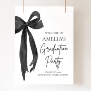 Póster Fiesta de Graduación de Bienvenida Coquette con La