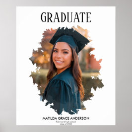 Póster Fiesta de graduación de fotos con estilo geométric