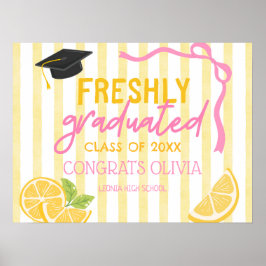 Póster Fiesta de Graduación de Limonada Recién Graduada
