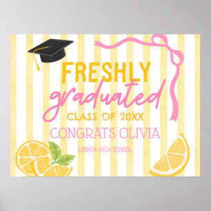 Póster Fiesta de Graduación de Limonada Recién Graduada