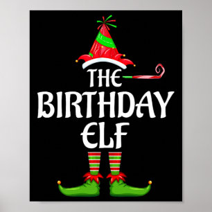 Póster Fiesta de grupo familiar de nacimiento Elf Matchin