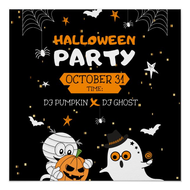 Póster Fiesta de Halloween (Anverso)