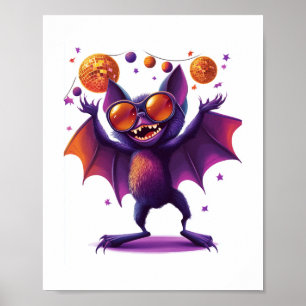 Póster Fiesta de Halloween Bat-tastic