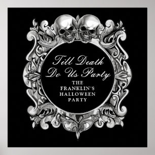 Póster Fiesta de Halloween de bienvenida hasta que la mue
