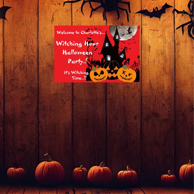 Póster Fiesta de Halloween de la Hora de la Testimonio In (Witching Hour Halloween Party Collection)