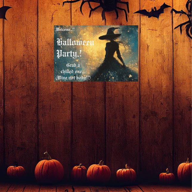 Póster Fiesta de Halloween de la Hora de Testigos (Witching Hour Halloween Party Wall Poster)