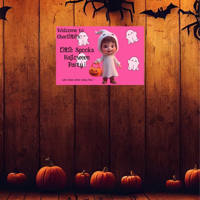 Póster Fiesta de Halloween de los Pequeños Hablantes para (Little Spooks Halloween Party Wall Poster)