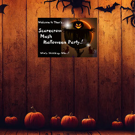 Póster Fiesta de Halloween de Mash Mash Scarecrow para ni
