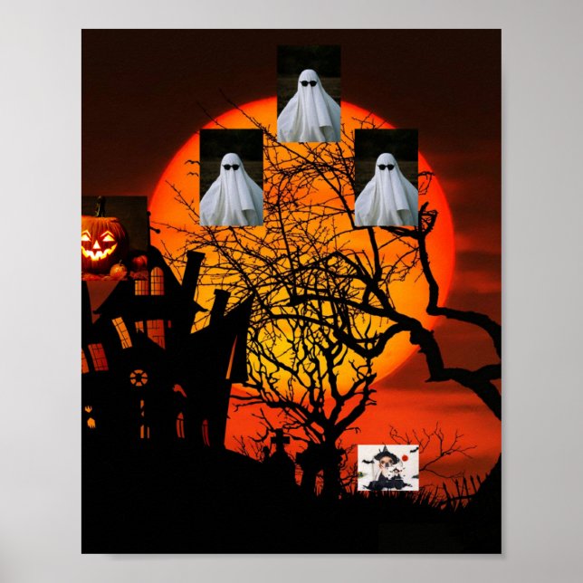 Póster Fiesta de Halloween de postales (Frente)