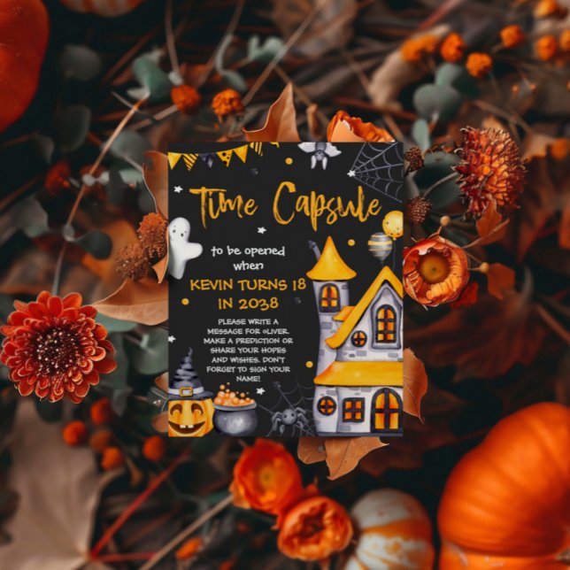 Póster Fiesta de Halloween Espeluznante Rótulo de la Cáps (Subido por el creador)