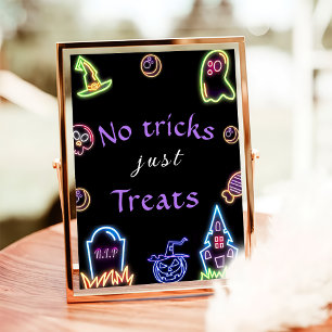 Póster Fiesta de Halloween No Truco Solo trata al Rótulo