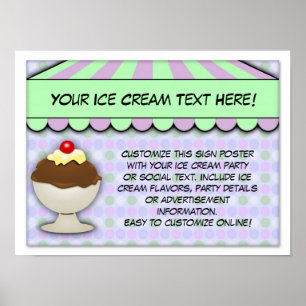 Póster Fiesta de helados, pastel Sweet Shoppe