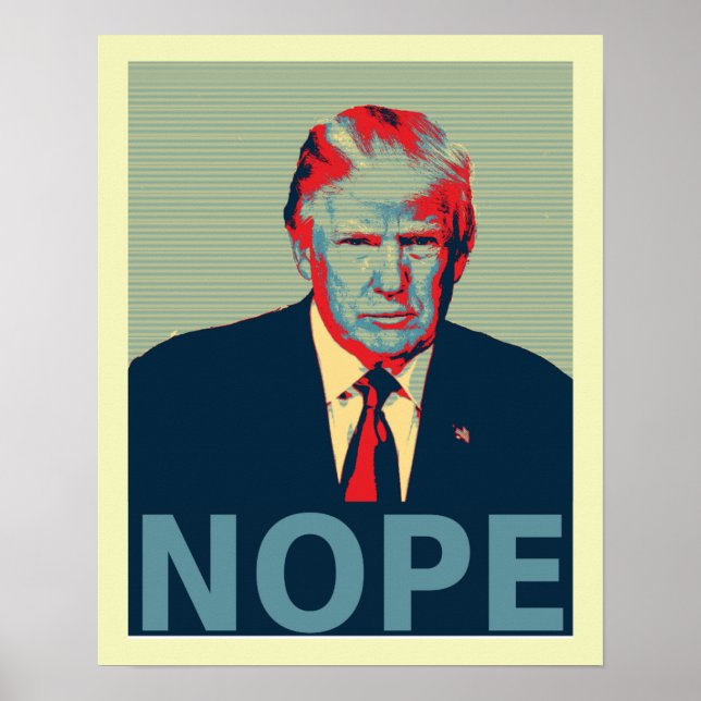Póster Fiesta de inculpación de Donald Trump Nope (Frente)