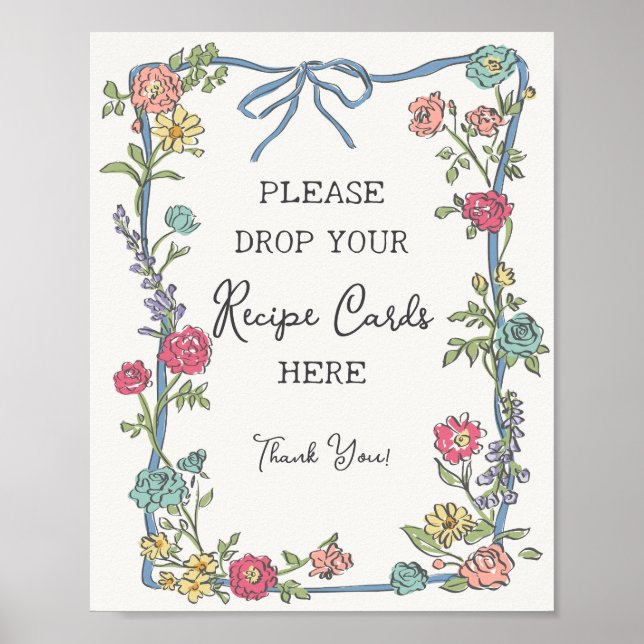 Póster Fiesta de Jardín de Verano Pastel Floral Comparte  (Frente)