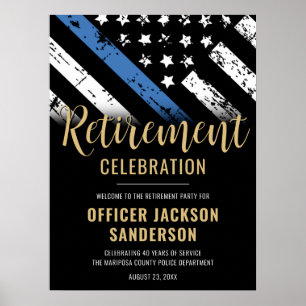 Póster Fiesta de Jubilación de la Policía Bienvenida a la
