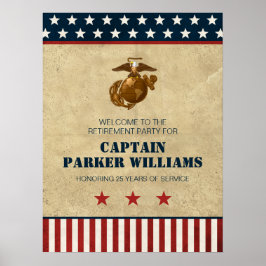 Póster FIESTA de Jubilación del Cuerpo de Marines de Esta