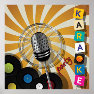 Póster Fiesta de Karaoke