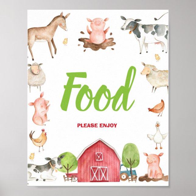 Póster Fiesta de la granja de la granja de la granja Cajó (Frente)