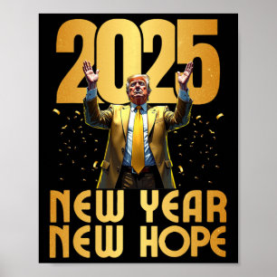 Póster Fiesta de la inauguración del nuevo año de Trump 2