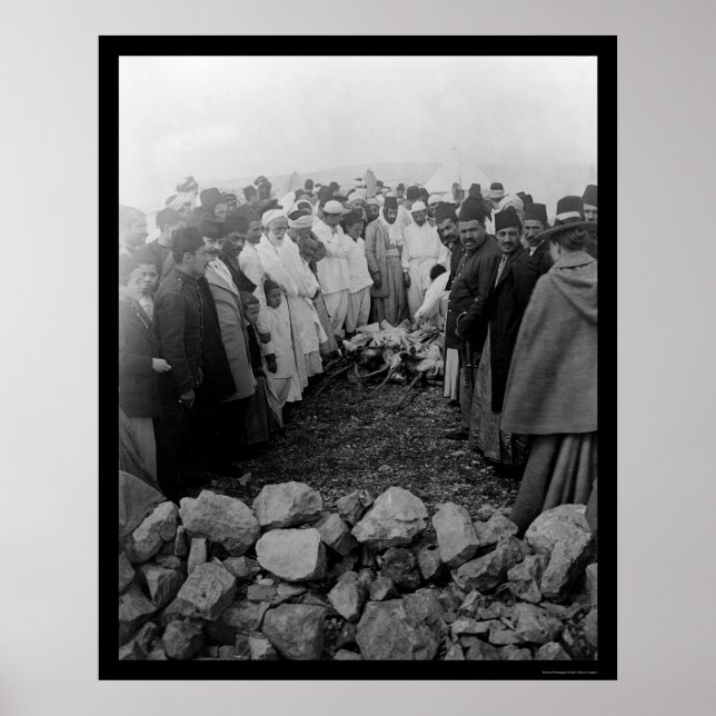 Póster Fiesta de la Pascua Palestina 1888 (Frente)
