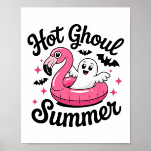 Póster Fiesta de la piscina fantasma Hot Ghoul Summer Hal