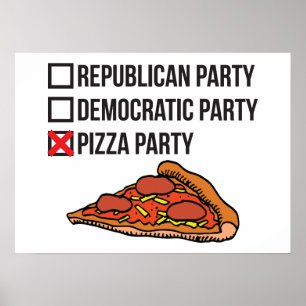 Póster Fiesta de la pizza