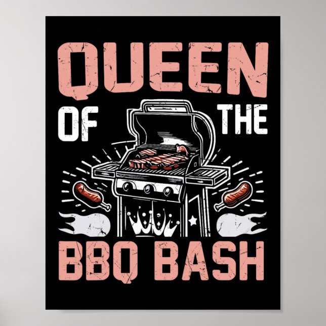 Póster Fiesta De La Reina De Bbq Bysh Bbq (Frente)