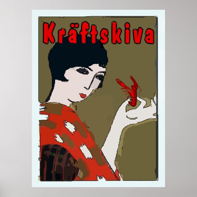 Póster Fiesta de langostas, kräftskiva (Frente)