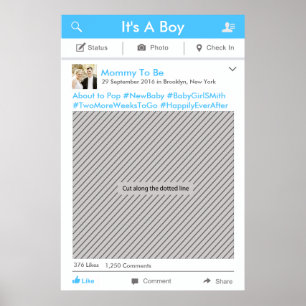 Póster Fiesta De Medios Sociales Fotograma - Equipo De Fo