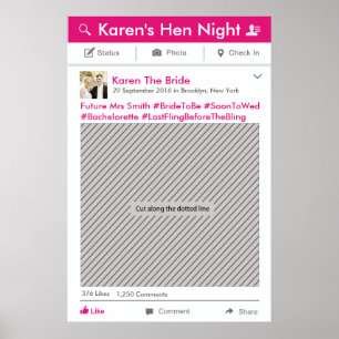 Póster Fiesta de medios sociales Poster de foto de cuadro