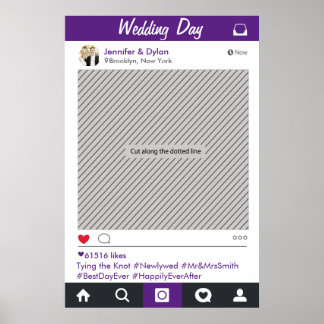 Póster Fiesta de medios sociales Poster de foto de cuadro