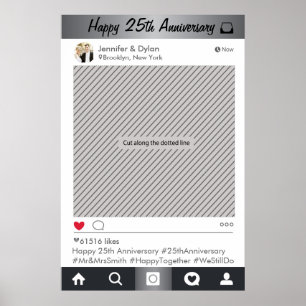 Póster Fiesta de medios sociales Poster de foto de cuadro