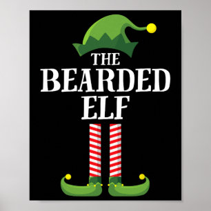 Póster Fiesta de Navidades de grupo familiar mixto Elf co