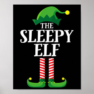 Póster Fiesta de Navidades de grupo familiar Sleepy Elf M