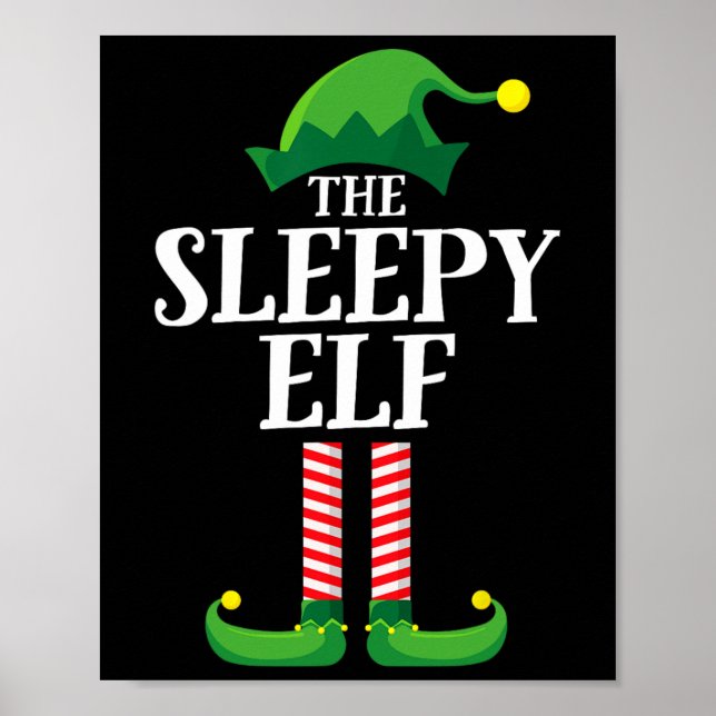 Póster Fiesta de Navidades de grupo familiar Sleepy Elf M (Frente)