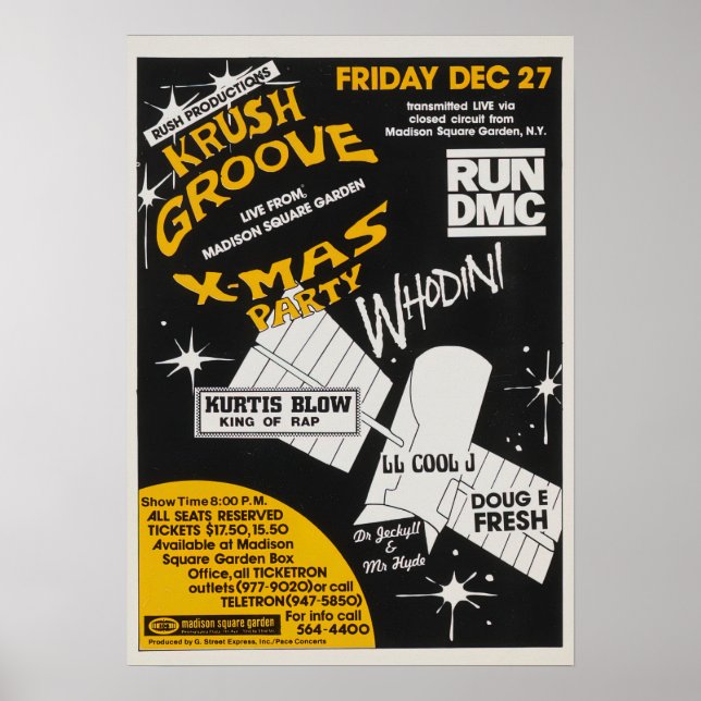 Póster Fiesta de Navidades de Krush Groove (Frente)