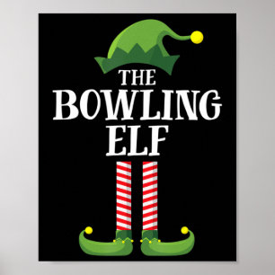 Póster Fiesta de Navidades del grupo familiar Bowling Elf