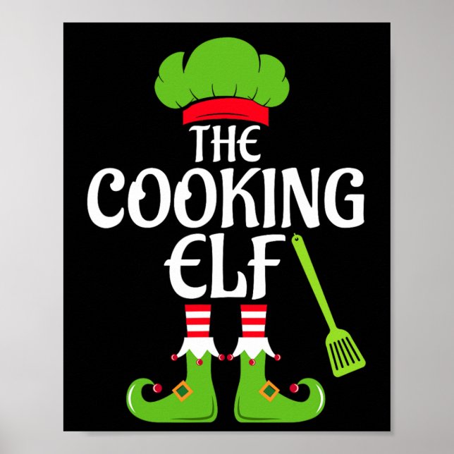 Póster Fiesta de Navidades del grupo familiar Cooking Elf (Frente)