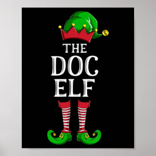 Póster Fiesta de Navidades del grupo familiar Doc Elf Mat